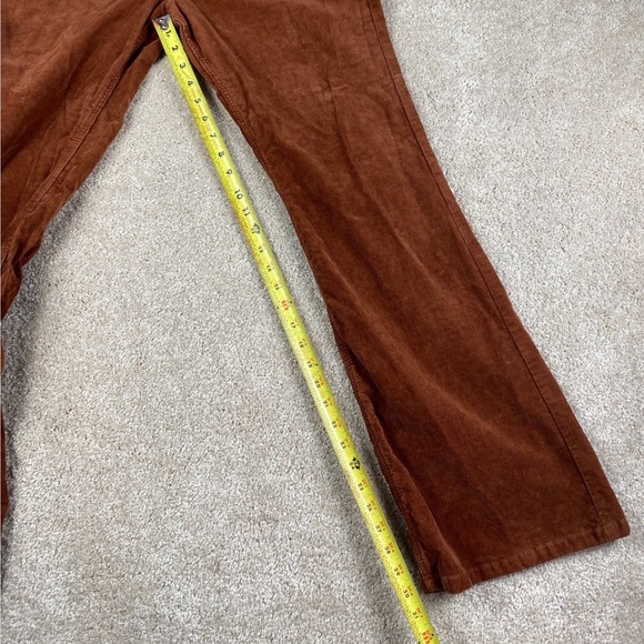Wrangler High Rise Fierce Flare Corduroy Pants Rust Brown 10x32 112324954 - Picture 8 of 11